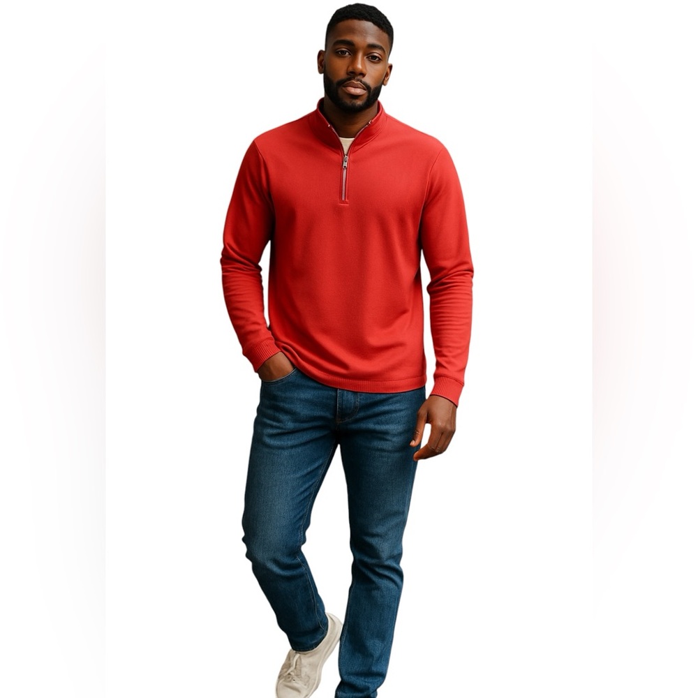 J Crew Performance Polyester Half-Zip Pullover Sh… - image 1